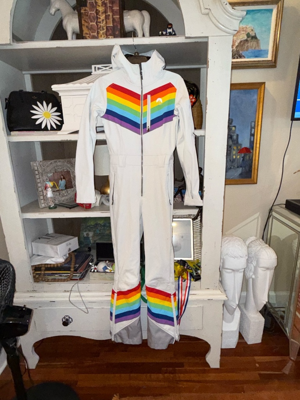 OOSC Clothing Small S Rainbow row womens ski suit - Picture 3 of 10